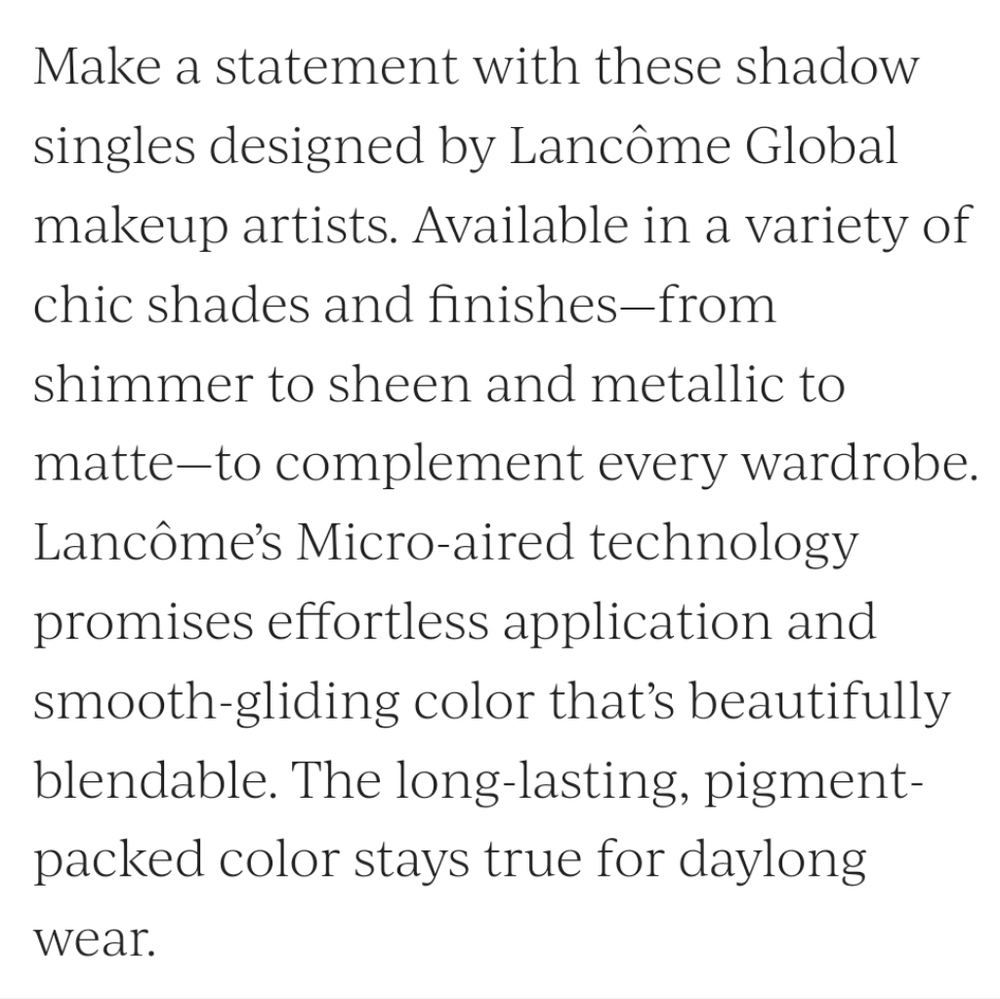 Lancome Paris Color Design "SILVER TWILIGHT" (shimmer) Eyeshadow